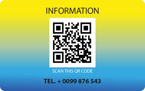 PVC карта с цветен QR код